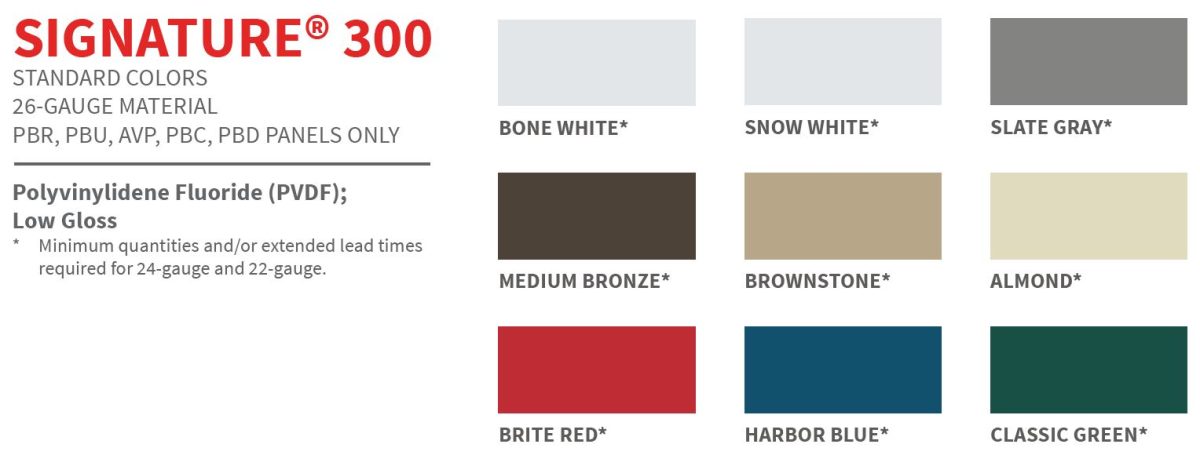 custombilt metals color chart Mcelroy metal color chart